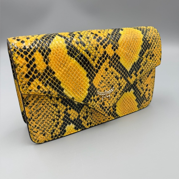 MCM Handbags - MCM Python Yellow Flap Crossbody